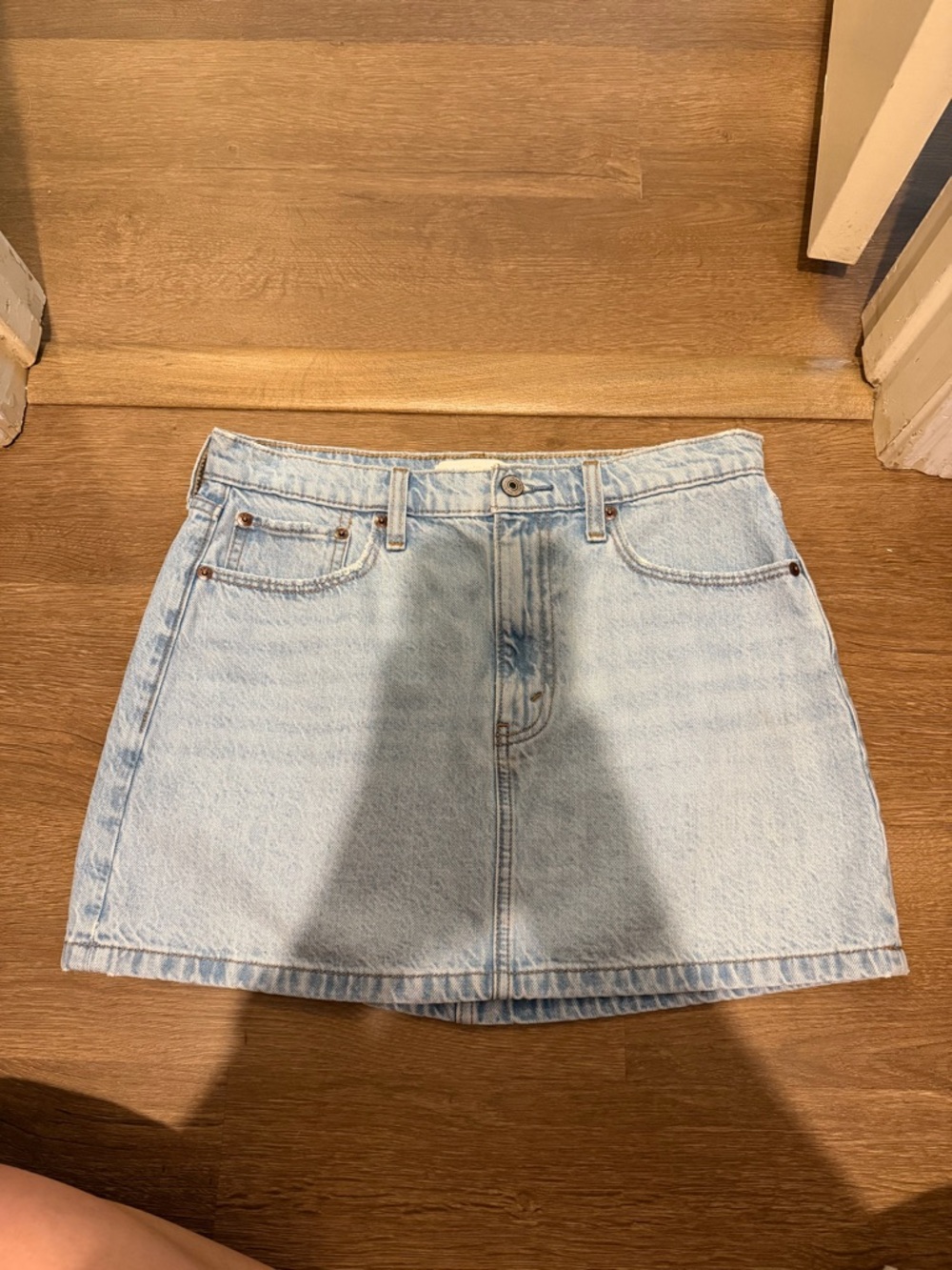 Abercrombie & Fitch Light Blue Denim Mini Skirt